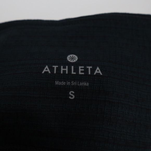 Athleta High Rise Jacquard Chaturaanga Tight Leggings Capri Blue Slate S - Picture 3 of 9